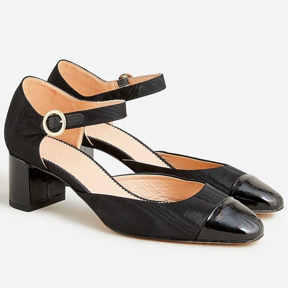 J. Crew Millie Ankle-strap Cap Toe Heels in moiré - Picture 3 of 12